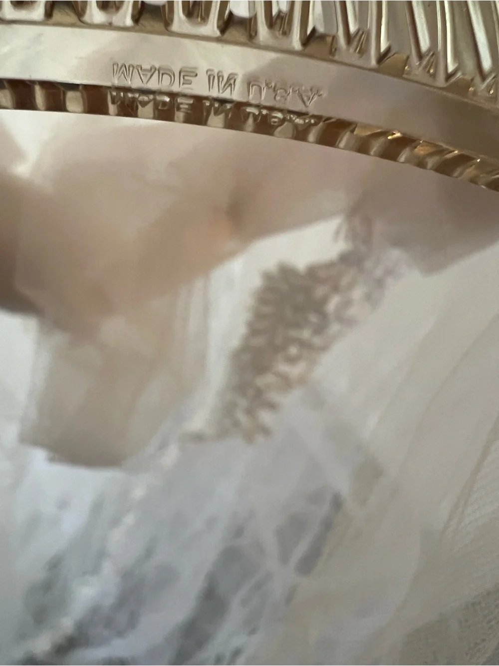 Long White Lace-Edged Bridal Veil
